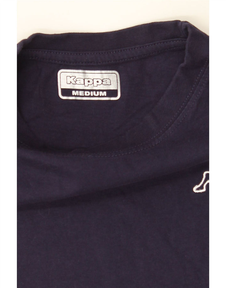 KAPPA Womens T-Shirt Top UK 12 Medium Navy Blue Cotton Vintage Kappa and Second-Hand Kappa from Messina Hembry 