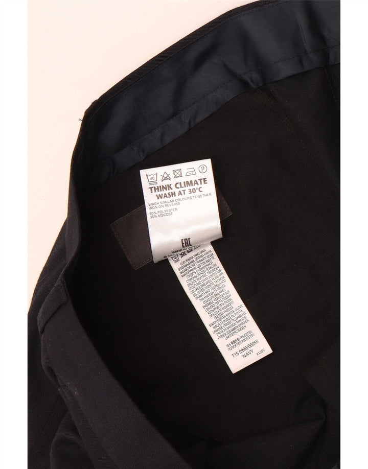 Marks & Spencer Pantaloni de costum obișnuiți drept bărbați L42 L29 bleumarin