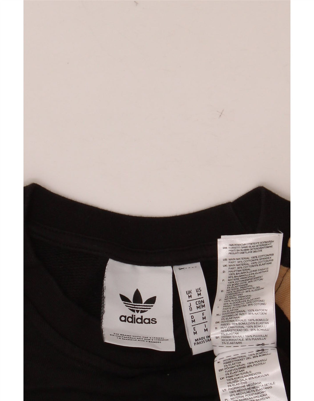 Hanorac pentru bărbați ADIDAS Jumper Mediu Negru Tie Dye Bumbac