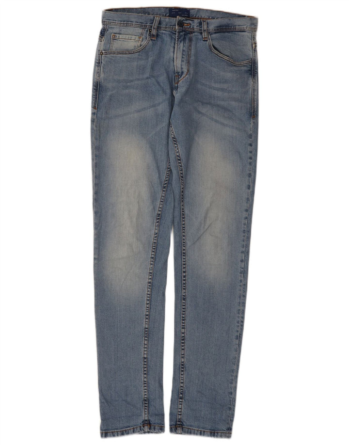 Blugi slim pentru bărbați Zara EU 38 Mici L30 L32 Albastru