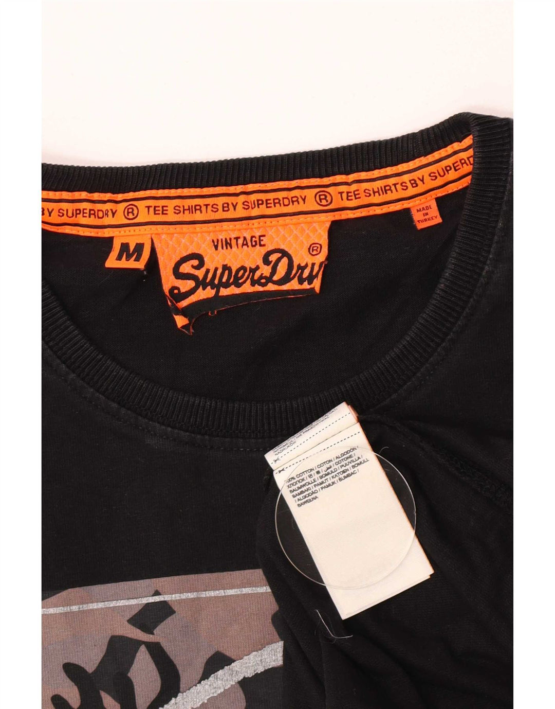 Tricou grafic pentru bărbați Superdry Top Medium Black Bumbac