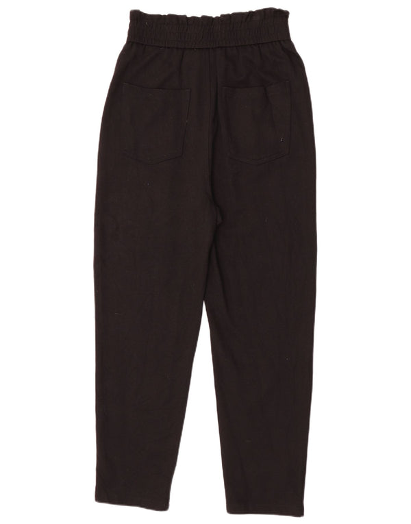 Pantaloni chino conici pentru femei cu talie înaltă Zara XS L24 L25 Viscoză neagră