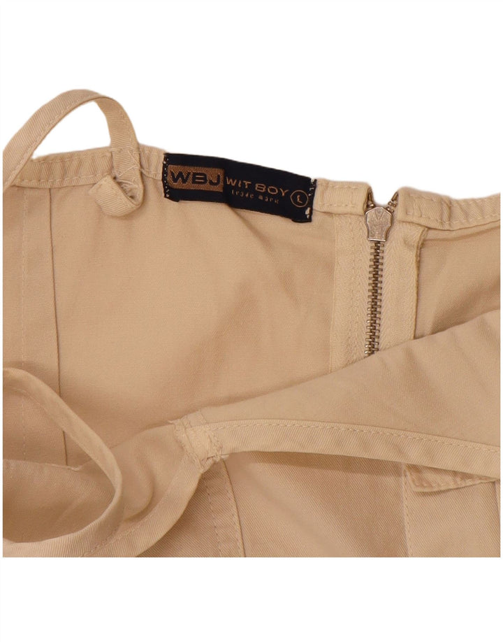 WIT BOY Rochie pentru femei UK 14, mare, bej, bumbac