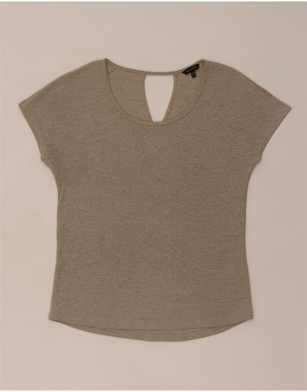 Massimo Dutti Tricou supradimensionat pentru femei Top UK 6 XS Bej Viscoză