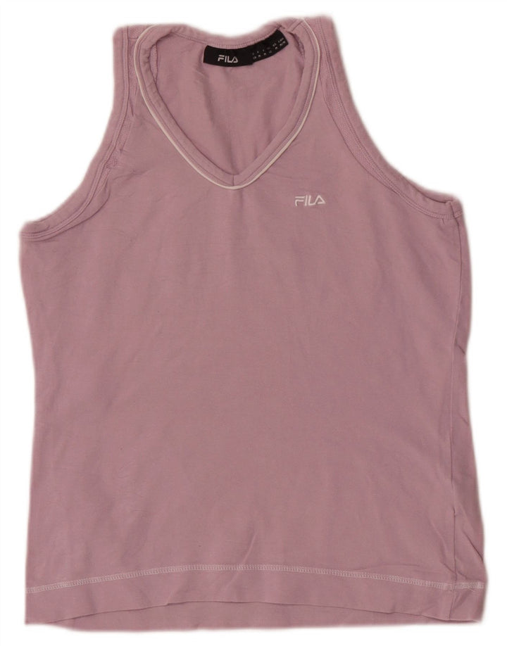 Vest Vest Top Femei Fila UK 12 Medium Pink Bumbac