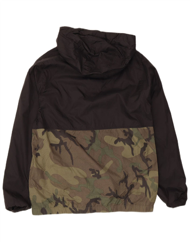 Jachetă de ploaie cu glugă pentru bărbați Volcom UK 36 Mic, negru, nailon camuflaj