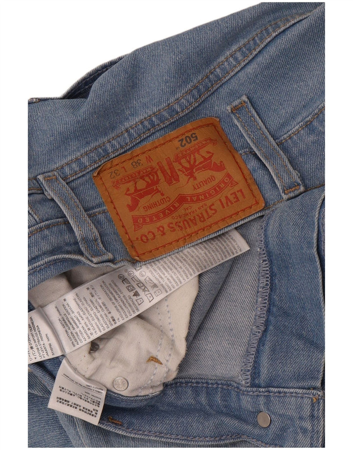 Blugi conici pentru bărbați Levi's 502 W38 L32 Bumbac albastru