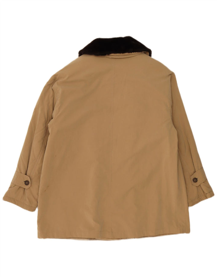 Jachetă vintage supradimensionată pentru femei uk 18 XL poliester bej