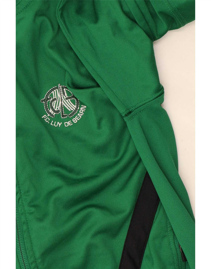 Jachetă de top pentru trening Nike Dri Fit pentru băieți 10-11 ani, verde mediu, color block