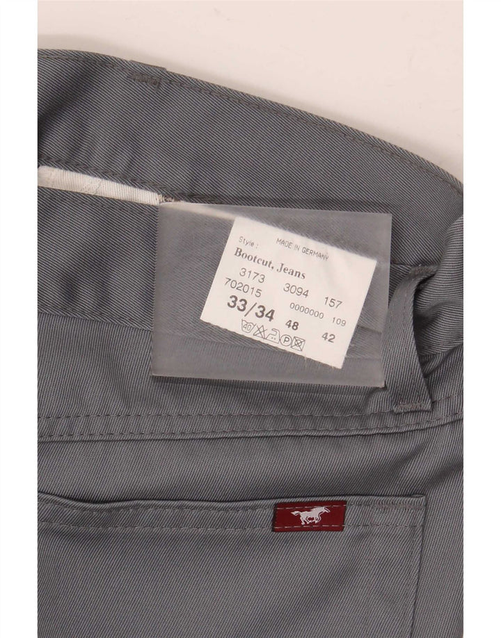 Pantaloni casual pentru bărbați Mustang Bootcut W33 L34 poliester gri