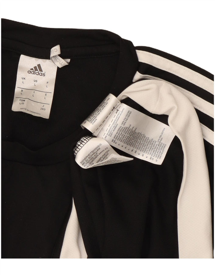 Adidas Climalite Top cu mânecă lungă, mare, negru, poliester