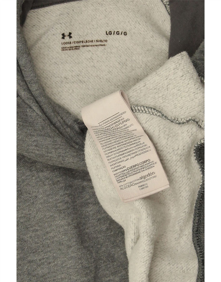 Pulover cu glugă pentru bărbați UNDER ARMOUR, mare, gri bumbac cu pete