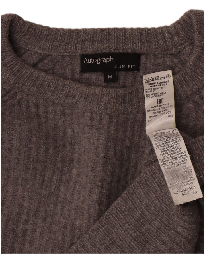 Pulover pentru femei Marks & Spencer Crop Boat Gât, UK 14 Medium Gri