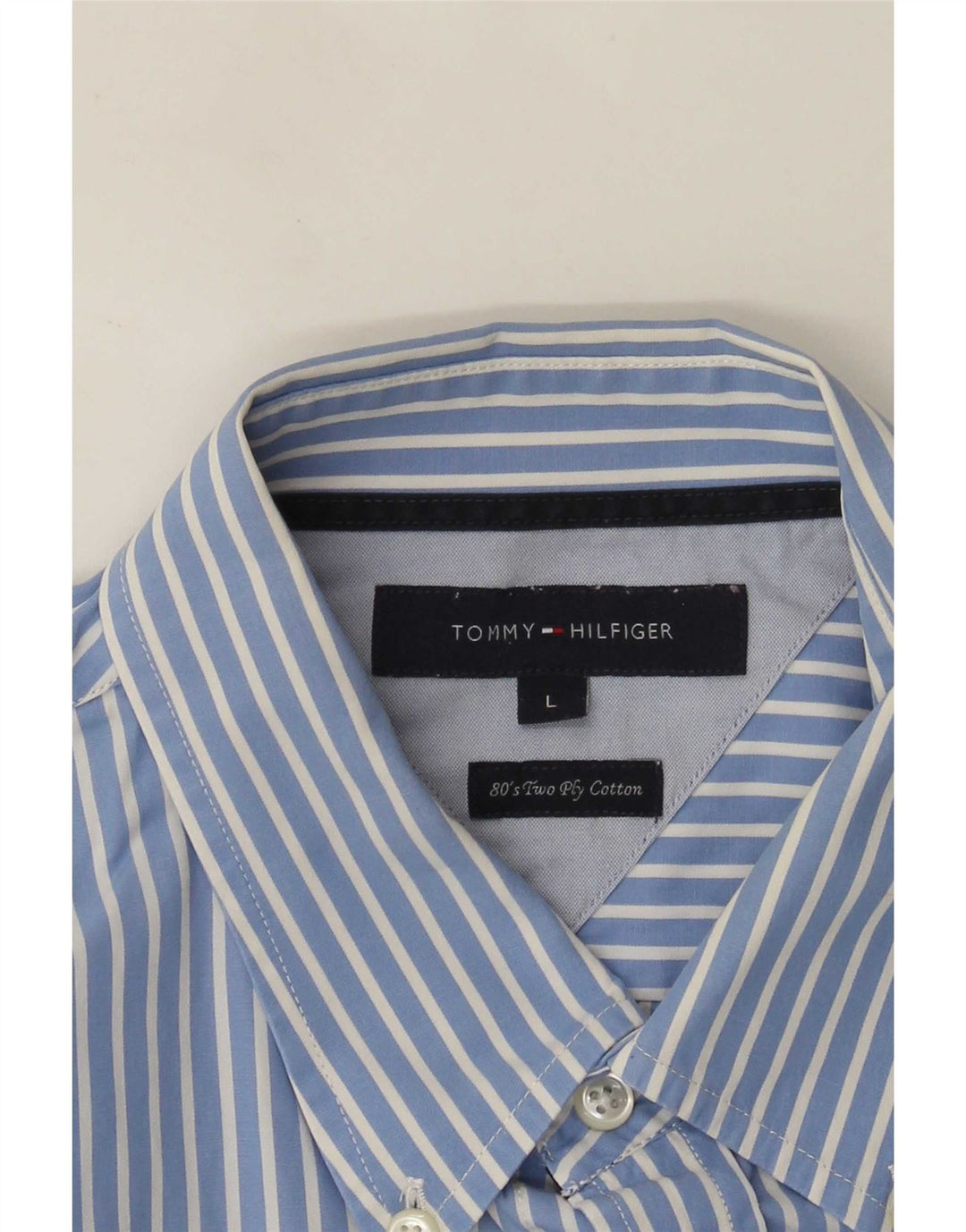 Cămașă pentru bărbați Tommy Hilfiger, mare, albastru, bumbac cu dungi