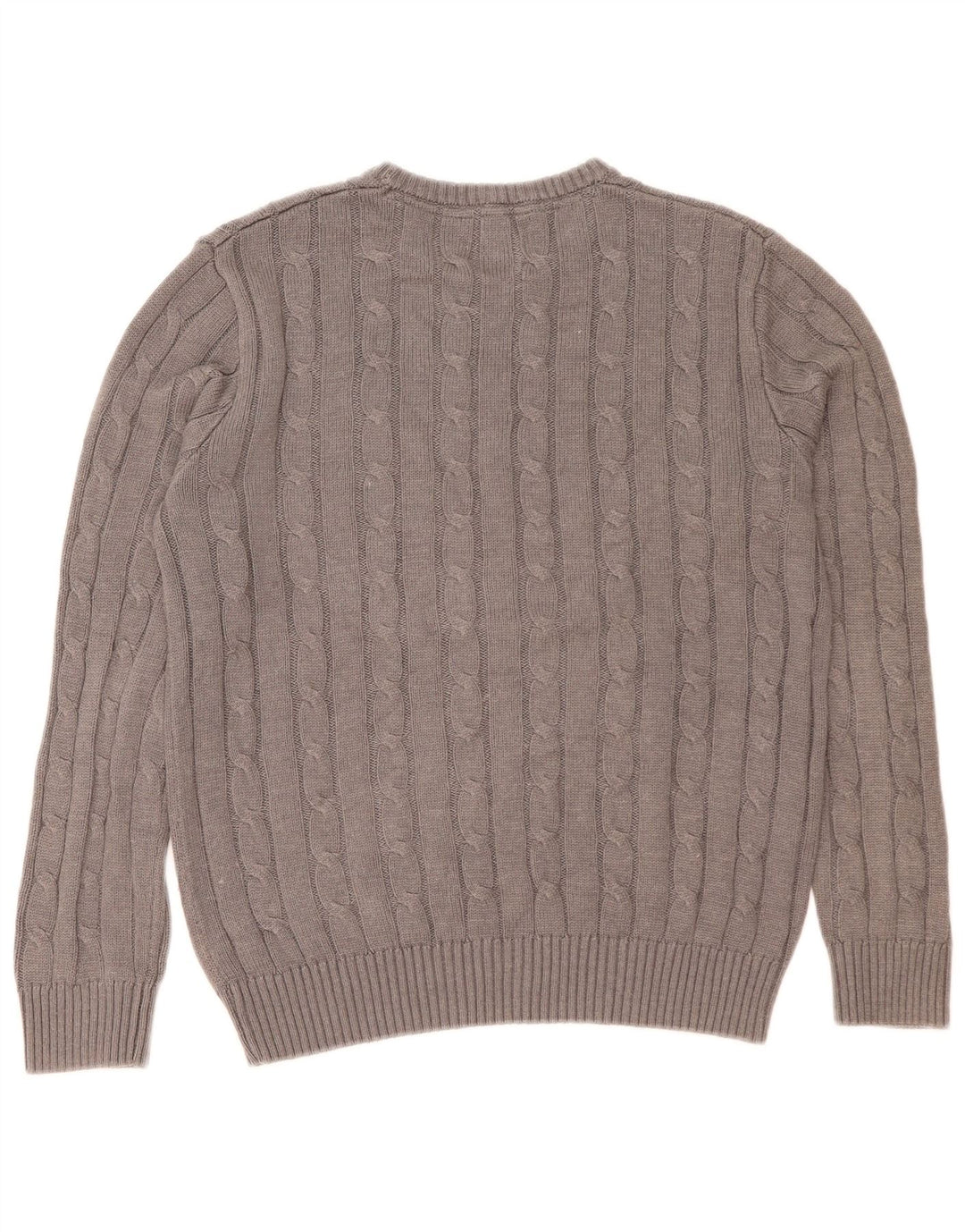 Crew Clothing Pulover pentru bărbați cu gât de barcă, bumbac, gri mediu