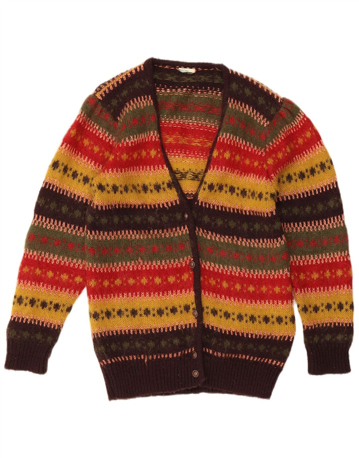 Pulover cardigan pentru femei VINTAGE UK 14 mare, multicolore, cu dungi