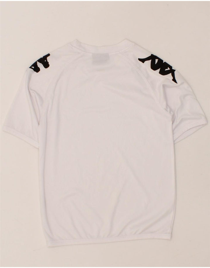 KAPPA Boys Graphic T-Shirt Top 9-10 Years White Polyester Vintage Kappa and Second-Hand Kappa from Messina Hembry 