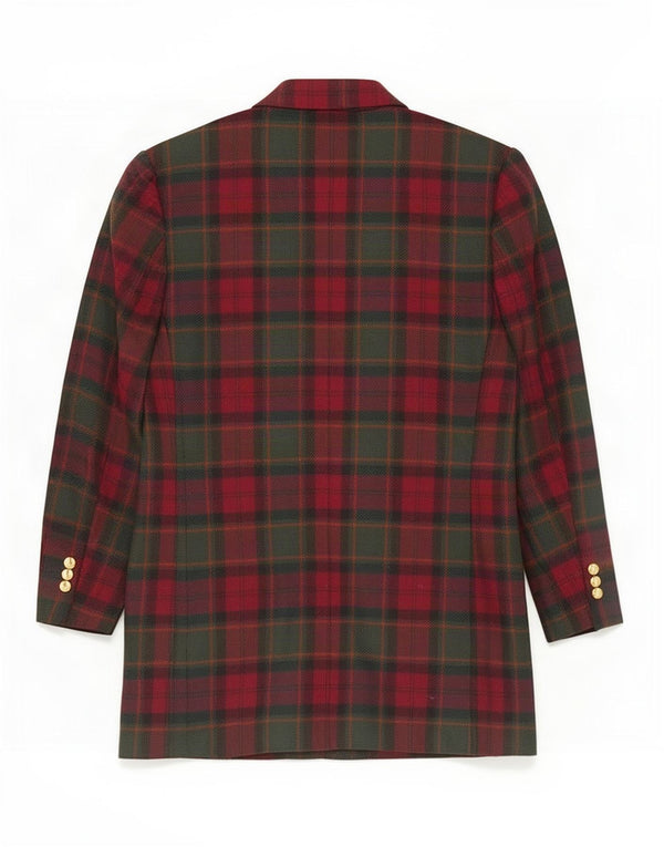 Marks & Spencer pentru femei St. Michael Blazer Jacket UK 12 Medium Red Plaid