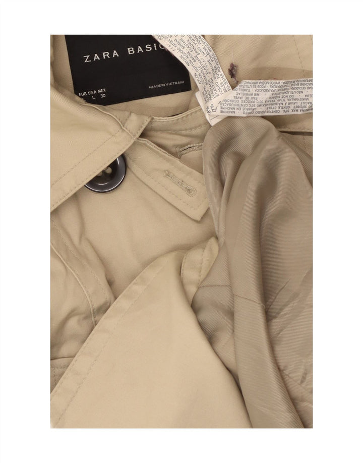 Trench pentru femei Zara UK 14 mare, bej, nailon