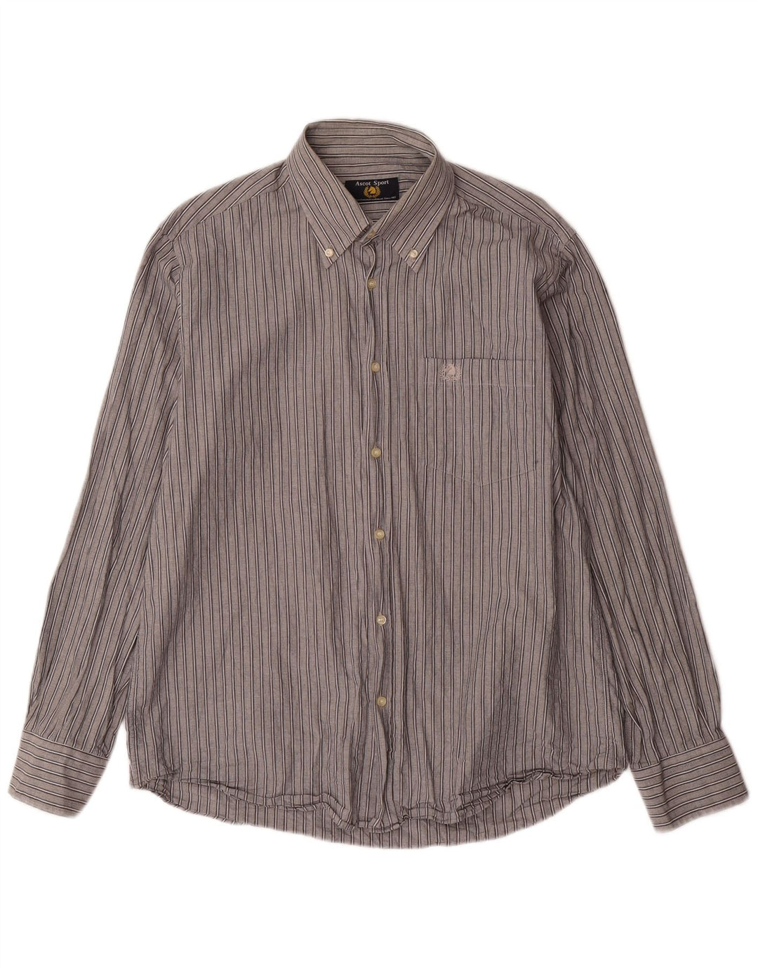 Cămașă bărbați ASCOT SPORTS din bumbac cu dungi gri mari