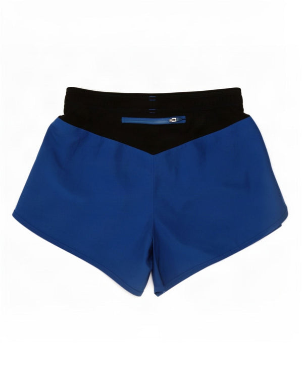 Pantaloni scurti sport Under Armour pentru femei Heat Gear UK 10 Small Blue Colorblock