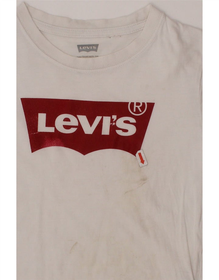 Tricou Grafic Fete LEVI'S Top 5-6 Ani Bumbac Alb