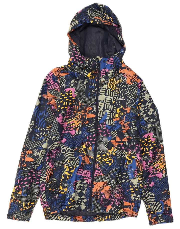 Jachetă de ploaie Columbia cu model abstract pentru femei UK 10 mic multicoloră