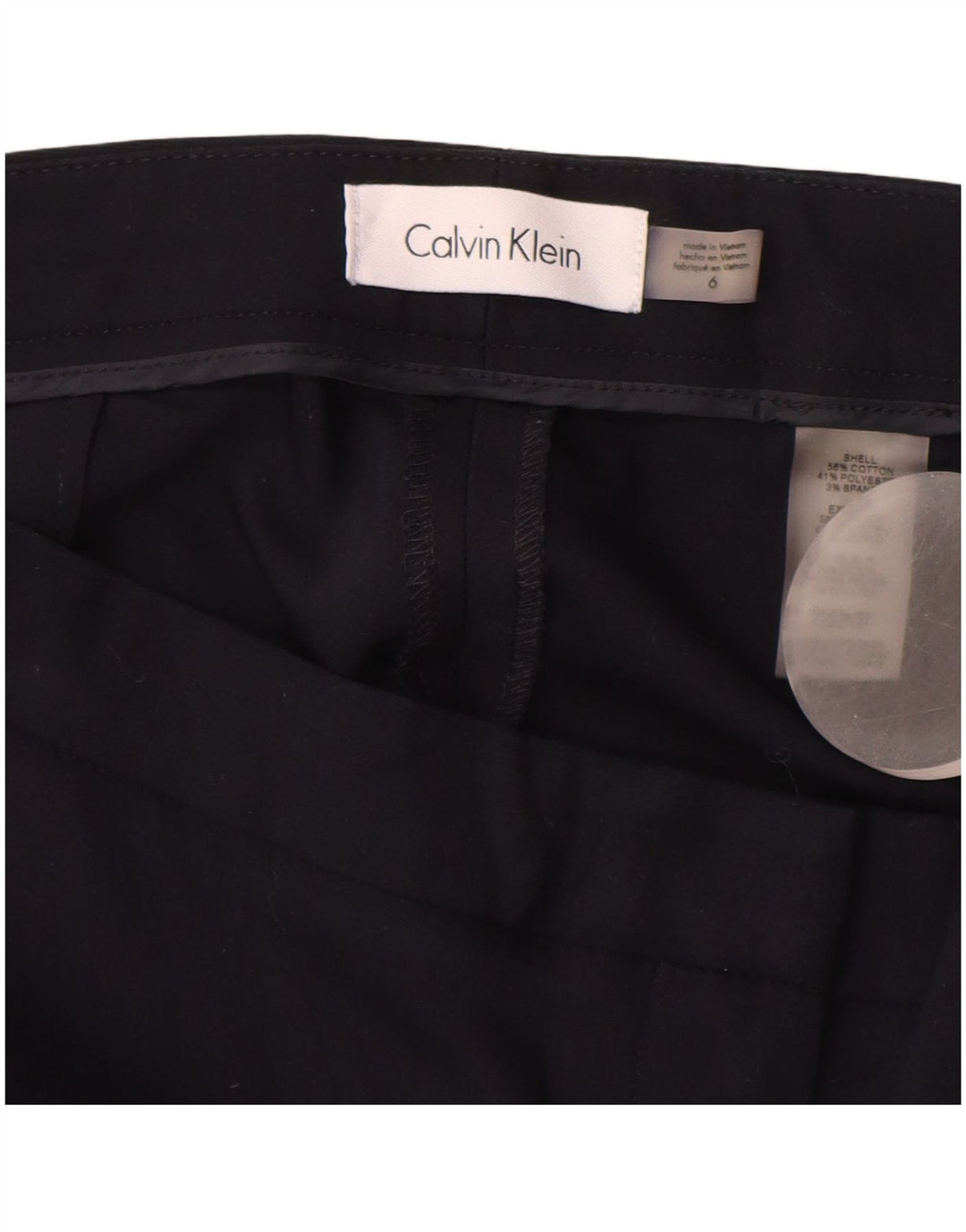 CALVIN KLEIN Pantaloni chino subțiri pentru femei US 6 Medium W28 L28 bleumarin