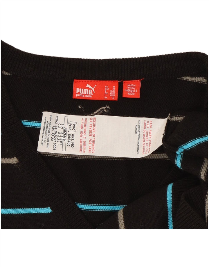 Puma Mens Vest Tank Top Bumbac cu dungi negre medii