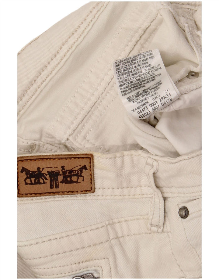 Blugi slim pentru femei Levi's W29 L34 bumbac alb