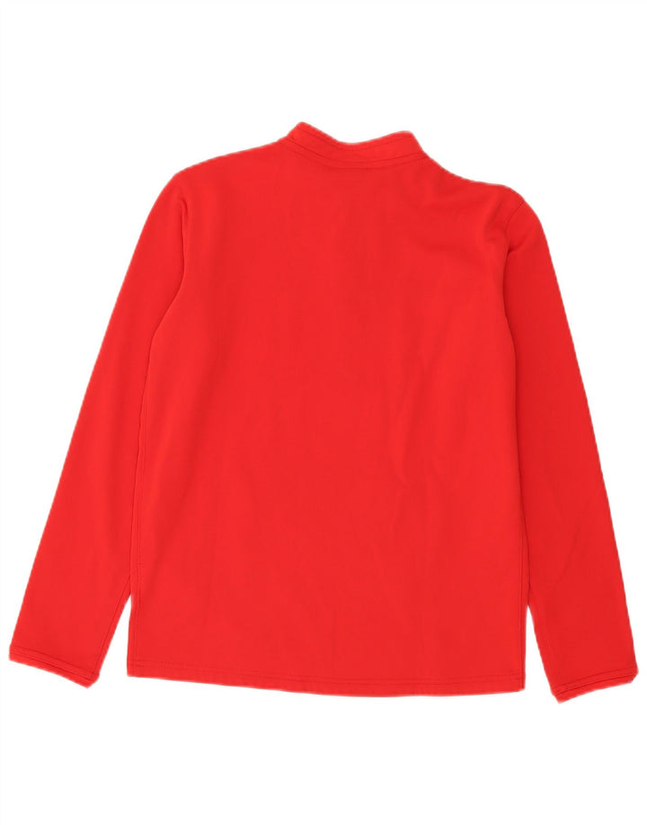 Nike Băieți Dri Fit Zip Neck Pullover Trening Top 13-14 Ani XL Roșu