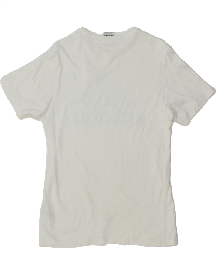 ADIDAS Mens Graphic T-Shirt Top Small White Cotton Vintage Adidas and Second-Hand Adidas from Messina Hembry 