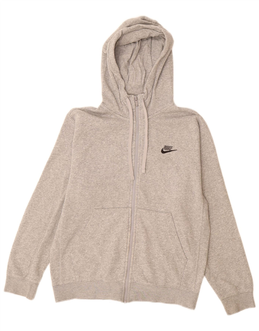 Pulover Nike pentru bărbați, cu fermoar, bumbac, gri mic