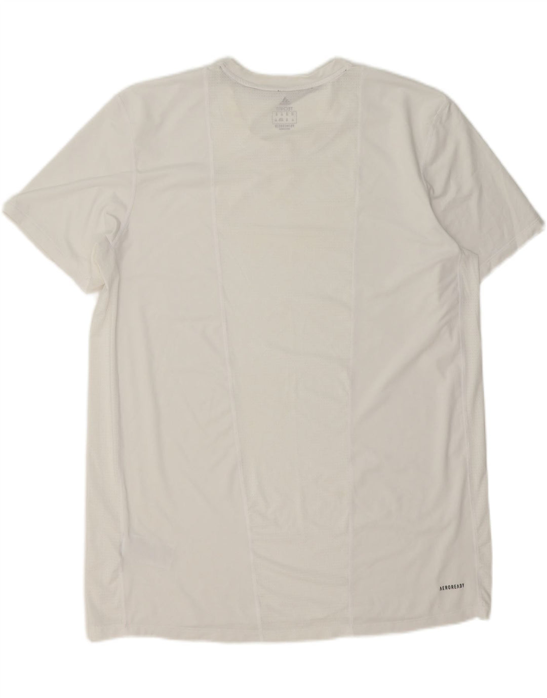 ADIDAS Mens Tech Fit T-Shirt Top 2XL White Polyester Vintage Adidas and Second-Hand Adidas from Messina Hembry 