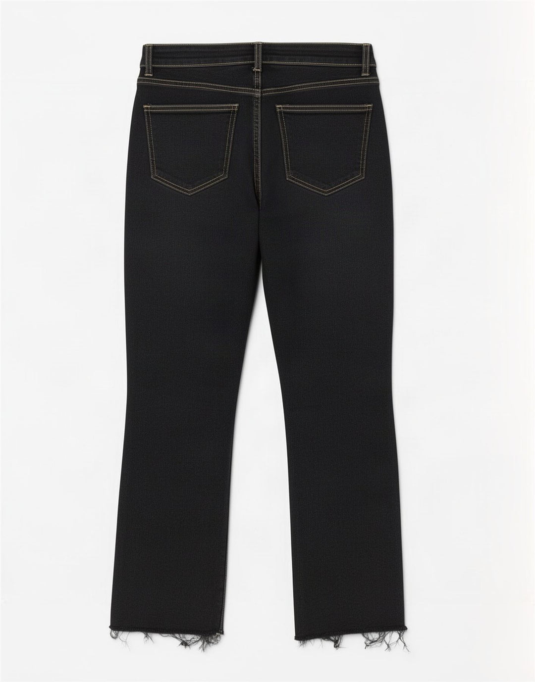 Blugi Zara pentru femei Crop Bootcut EU 42 Large W32 L26 Negri