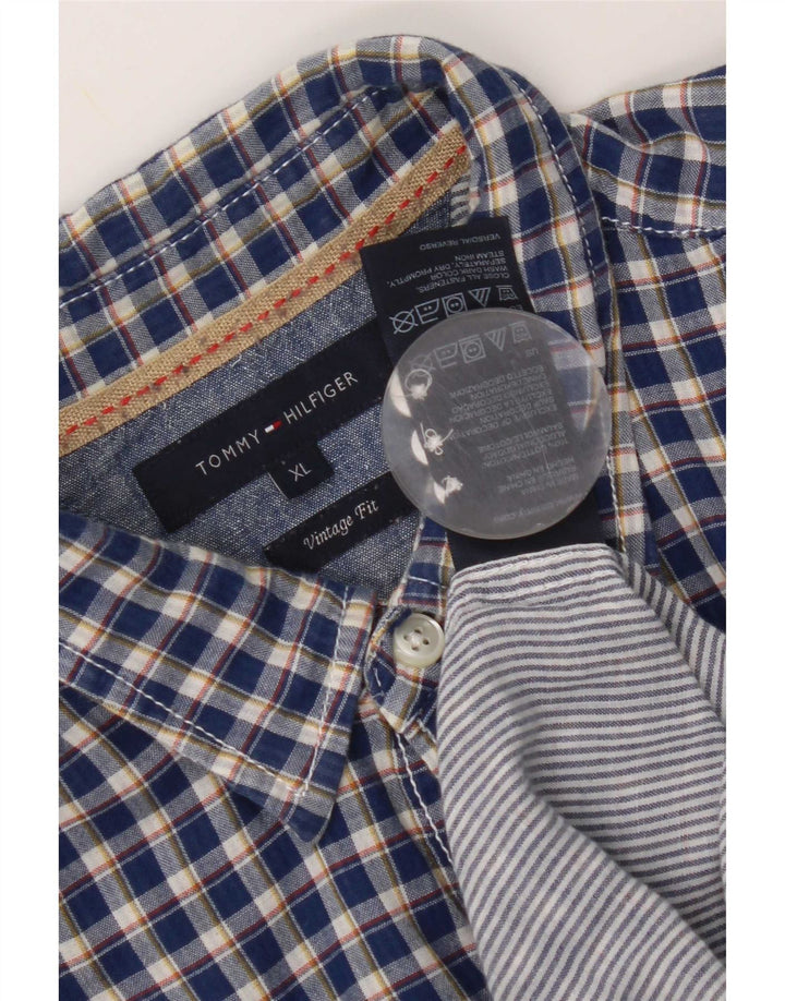Cămașă pentru bărbați Tommy Hilfiger Vintage Fit XL Blue Gingham