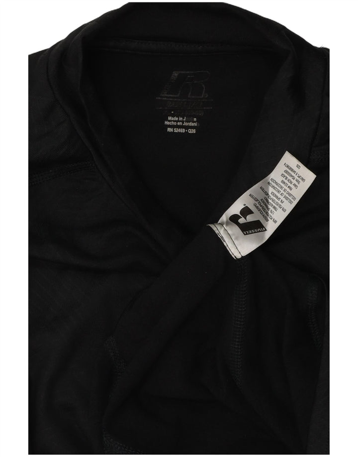 Russell Athletic pentru bărbați Dri-Power Graphic Top cu mânecă lungă XL Negru Geometric