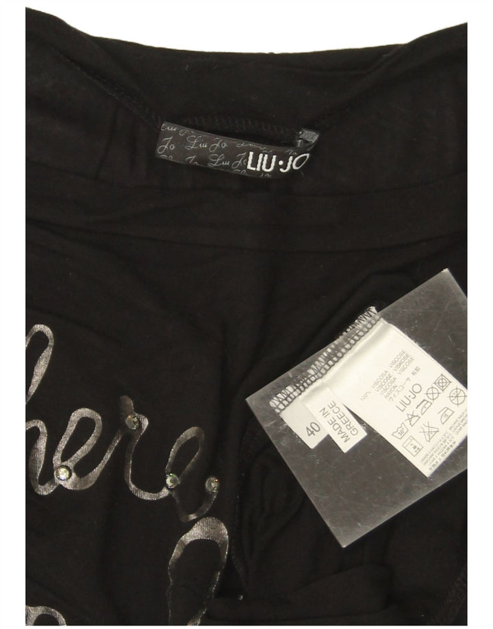 Top cu tunică pentru femei Liu Jo EU 40 Medium Black Viscose