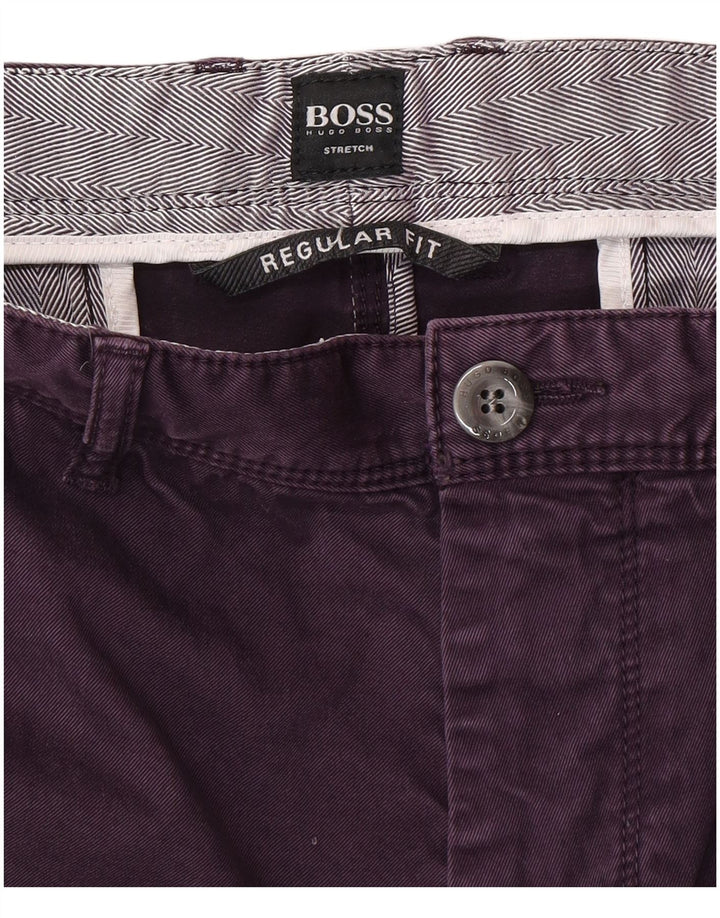 Pantaloni chino drepti pentru bărbați HUGO BOSS L38 L30 violet
