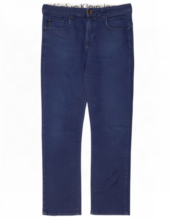 Blugi skinny Calvin Klein pentru femei cu talie joasă W32 L30 bumbac albastru