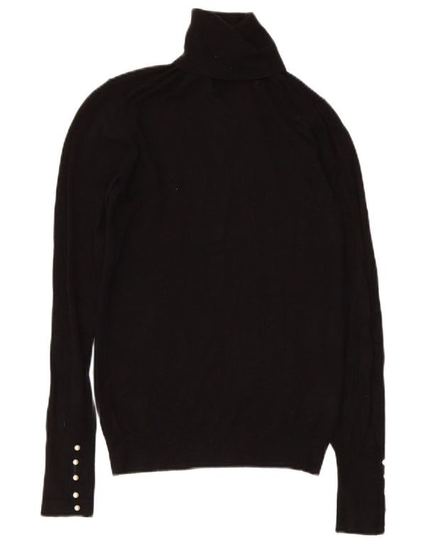 Pulover pentru femei cu gât rulat Zara UK 8 mic, negru, viscoză