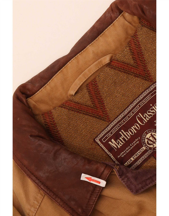 Jachetă de vânt pentru bărbați Marlboro Classics UK 42 XL, bumbac maro