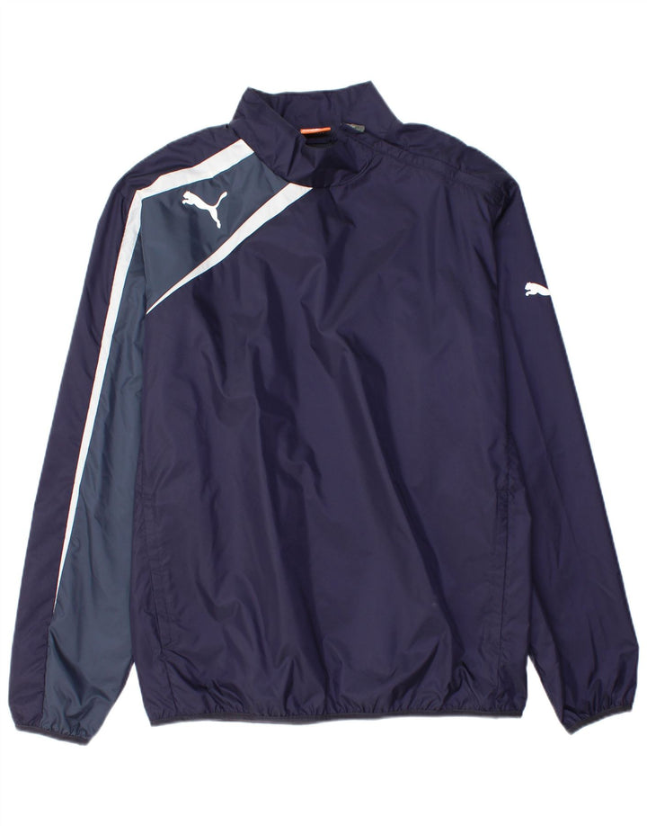 Trening pentru bărbați Puma Graphic Pullover Top mare, bleumarin, color block