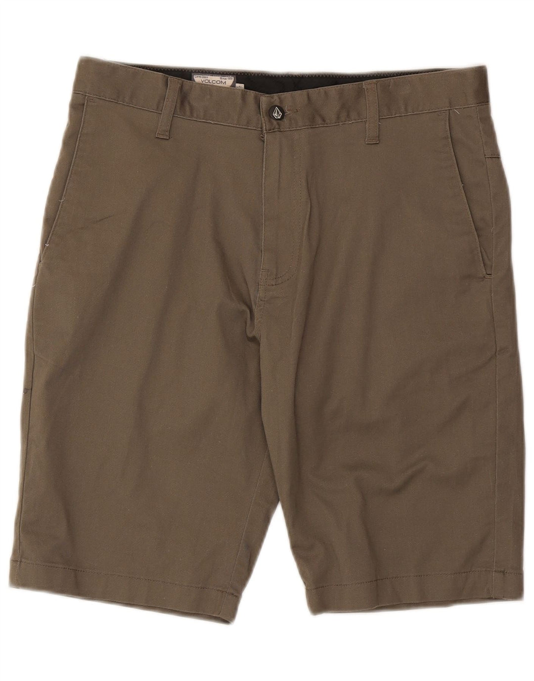 Pantaloni scurți chino pentru bărbați Volcom W32, bumbac mediu kaki