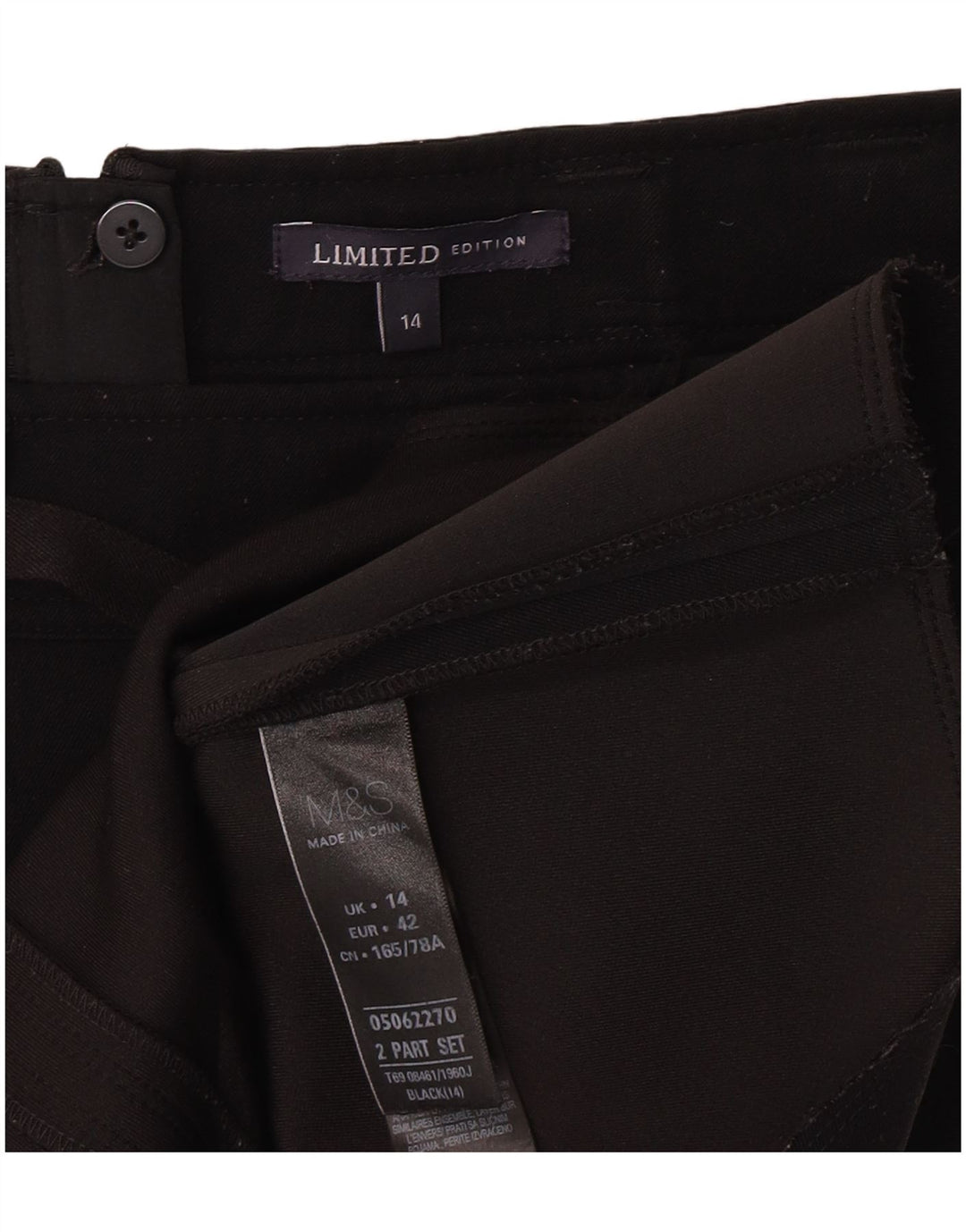 Fusta mini pentru femei Marks & Spencer UK 14 Large W30 Poliester negru