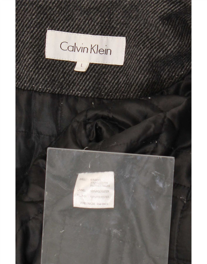 Jachetă pentru bărbați Calvin Klein, UK 40, lână mare, gri cu dungi