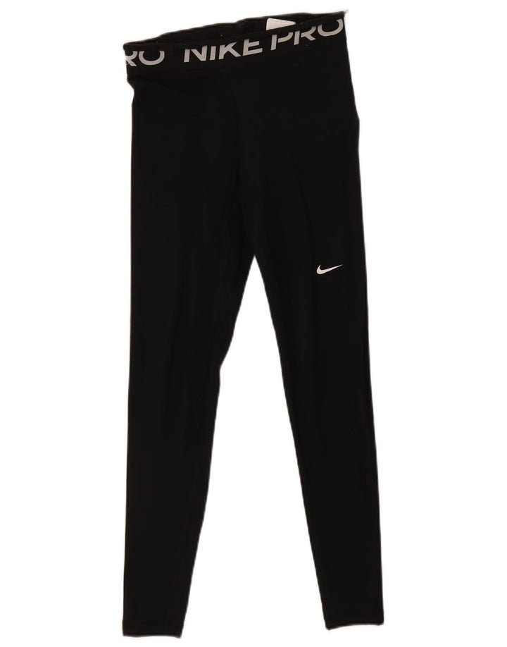 Leggings Nike Dri Fit Graphic pentru femei UK 10 Poliester negru mic