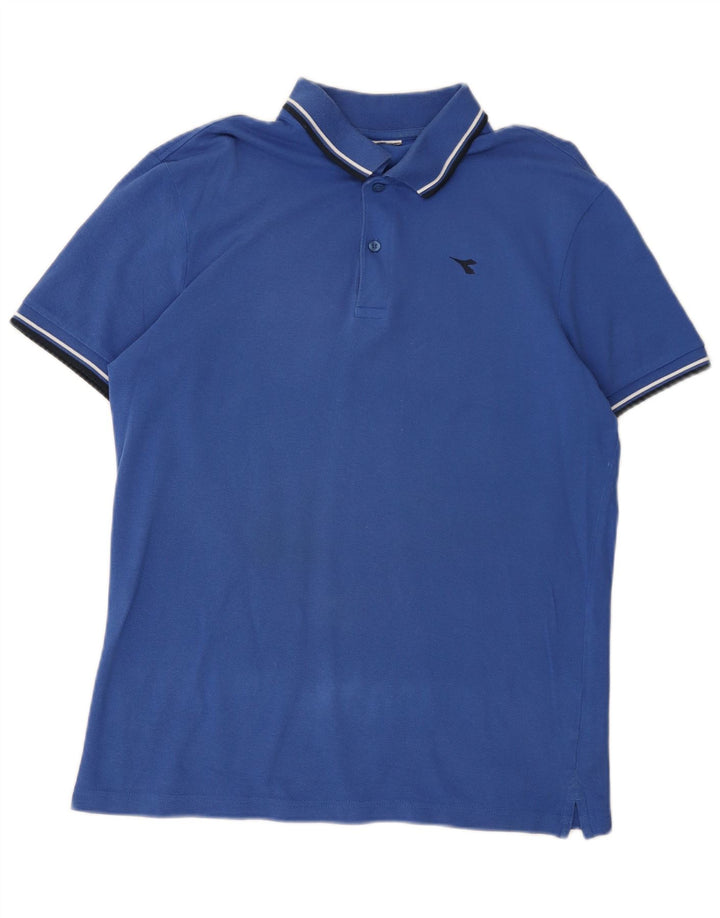 Tricou polo pentru bărbați Diadora, albastru mediu