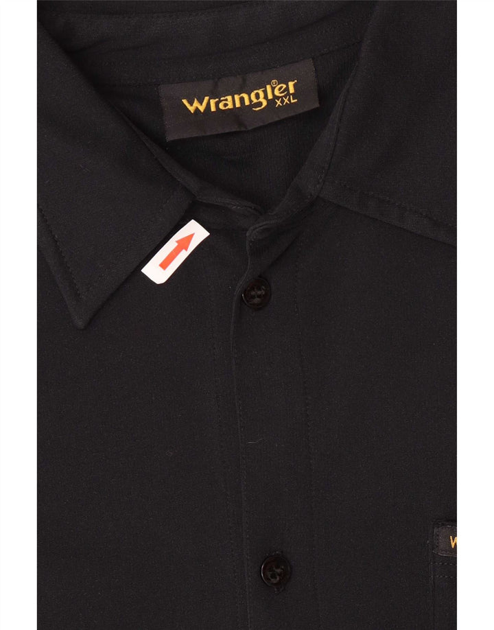 Cămașă cu mânecă scurtă pentru bărbați Wrangler 2XL poliamidă neagră