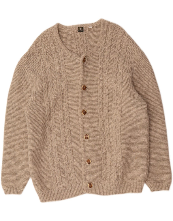 Pulover cardigan pentru bărbați OS Trachten EU 50 3XL Bej Lână nouă